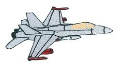 Vyšívané nažehlovací obrázky velké - stíhací letadlo